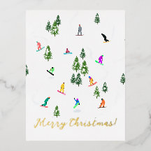 Snowboarder Navidades del Ilustracion Snowboard