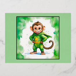 Postal Festiva Con Relieve Metalizado Superaffe,