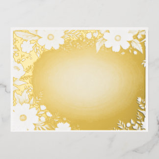 Postal Festiva Con Relieve Metalizado Tema romántico