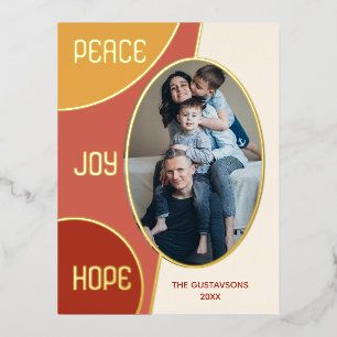 Postal Festiva Con Relieve Metalizado Temporadas Clásicas Modernas Saludo El Oro