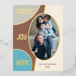 Postal Festiva Con Relieve Metalizado Temporadas Clásicas Modernas Saludo El Oro