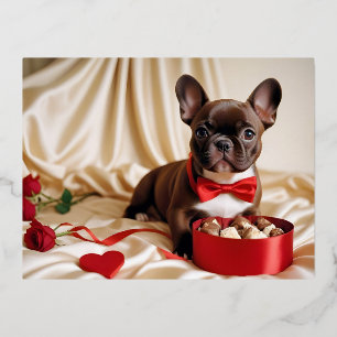 Postal Festiva Con Relieve Metalizado Tentador de amor Romántico lindo regalo