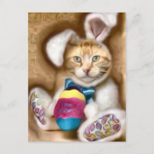 Postal Festiva Conejito de Claude pascua
