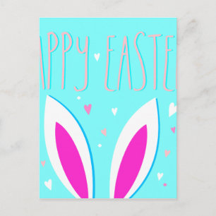 Postal Festiva conejito de Pascua