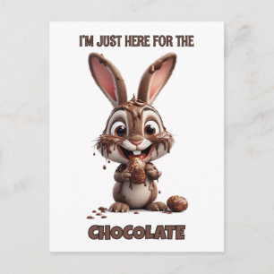 Postal Festiva Conejito divertido de Pascua: diseño adorable y ju