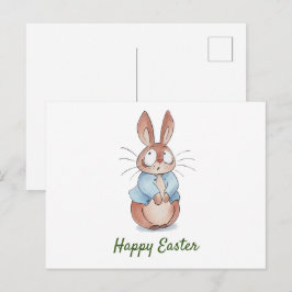 Postal Festiva Conejito lindo