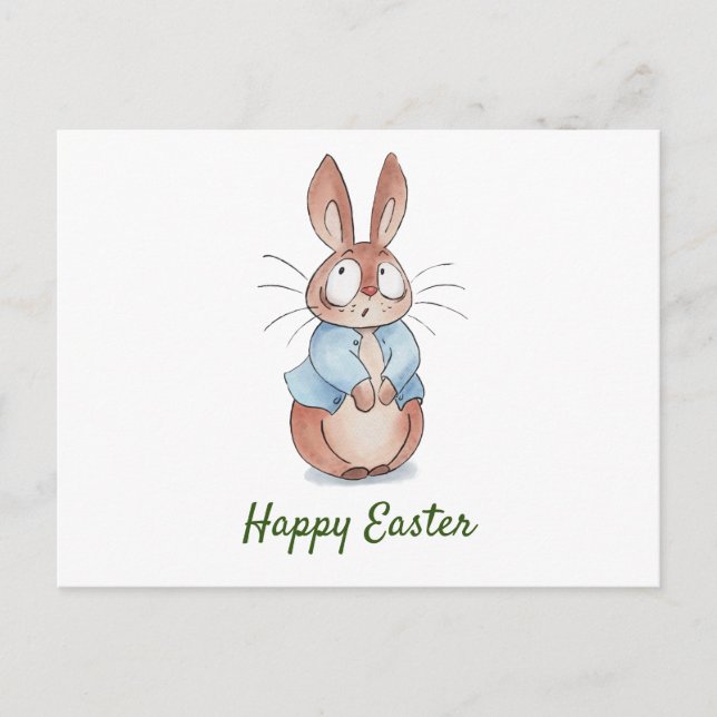 Postal Festiva Conejito lindo (Anverso)