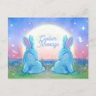 Postal Festiva Conejitos del Crepúsculo Personalizables