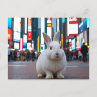 Conejo blanco en Times Square