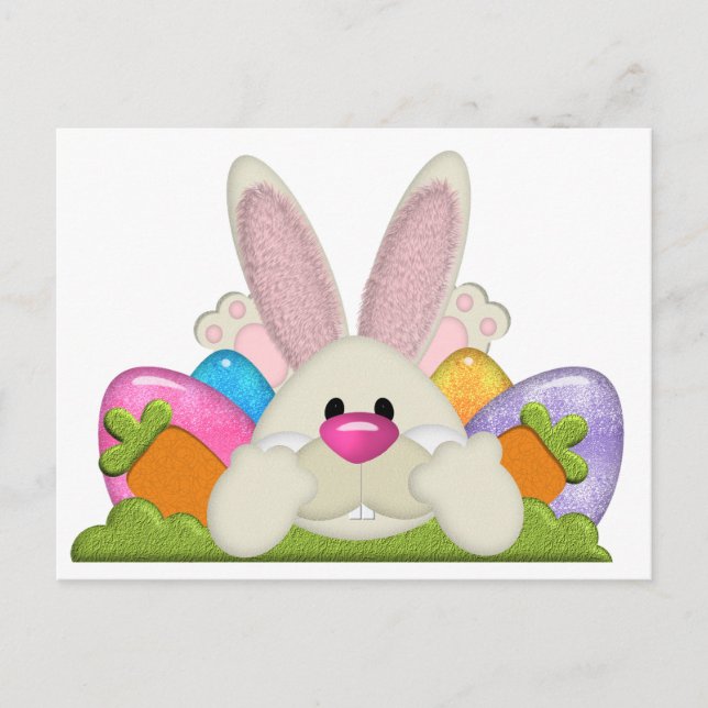Postal Festiva Conejo de Pascua (Anverso)