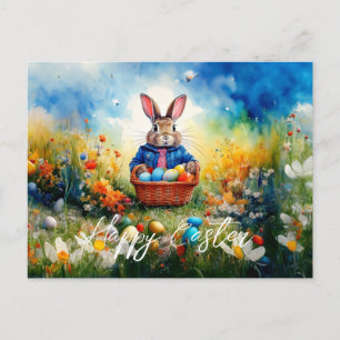 Postal Festiva Conejo de Pascua 
