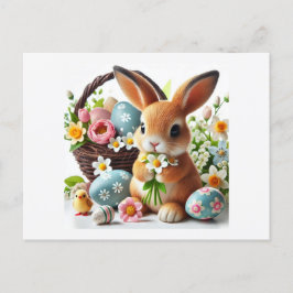 Postal Festiva Conejo de Pascua