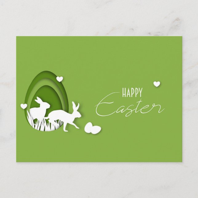Postal Festiva Conejo de Pascua (Anverso)