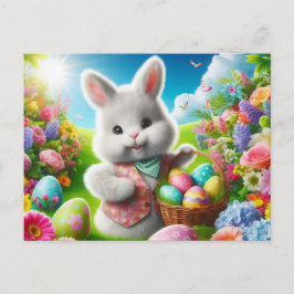 Postal Festiva Conejo de Pascua