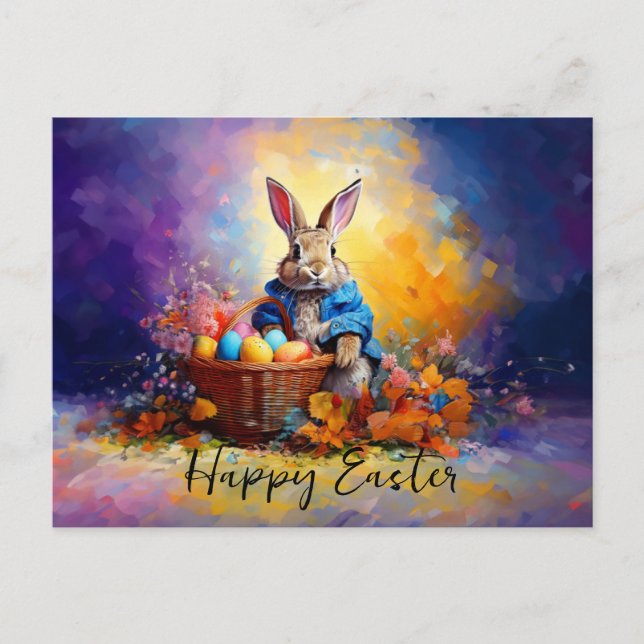 Postal Festiva Conejo de Pascua  (Anverso)