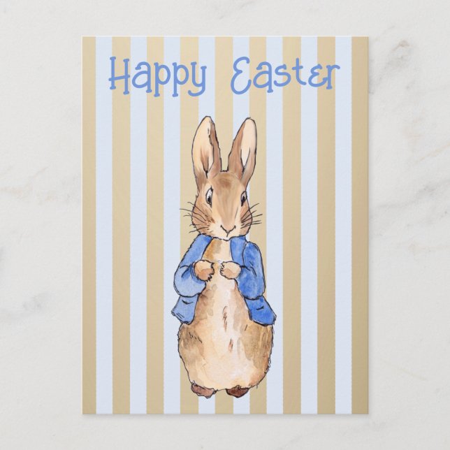 Postal Festiva conejo de Pascua (Anverso)