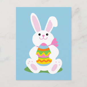 Postal Festiva Conejo de Pascua