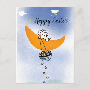 Postal Festiva Conejo de Pascua