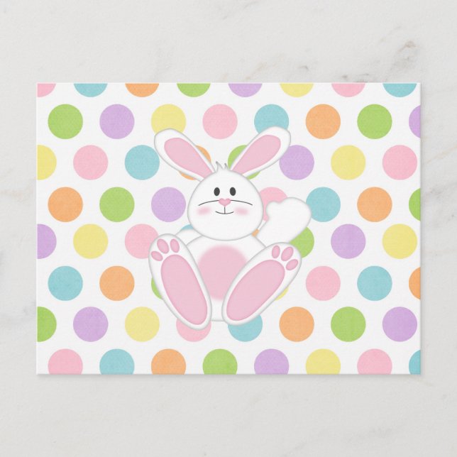 Postal Festiva Conejo de Pascua (Anverso)