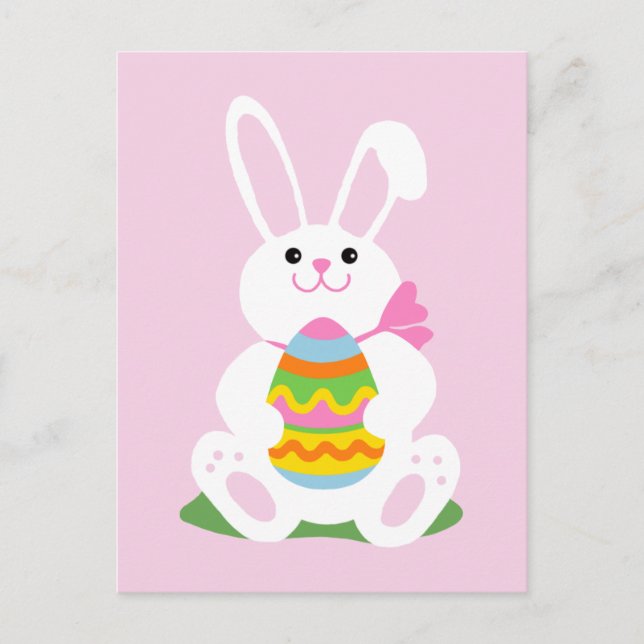 Postal Festiva Conejo de Pascua (Anverso)