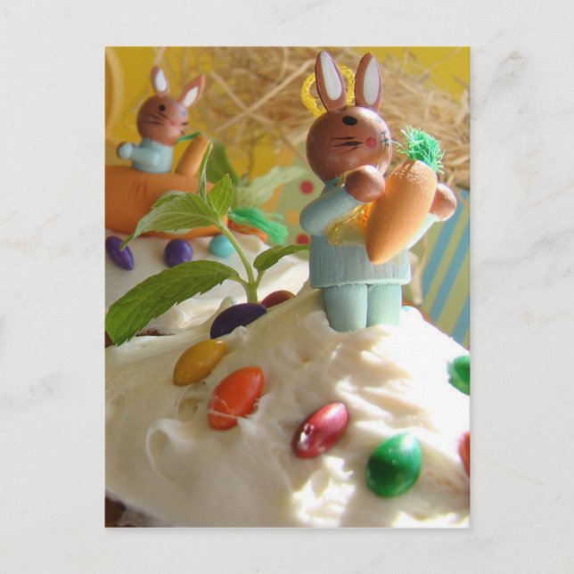 Postal Festiva Conejo de Pascua (Anverso)