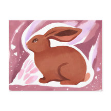 Conejo de Pascua de Chocolate | Cute Pastel acuare