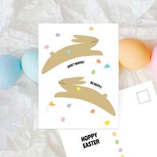 Postal Festiva Conejo de Pascua Feliz   Pascua Moderna Minimalist