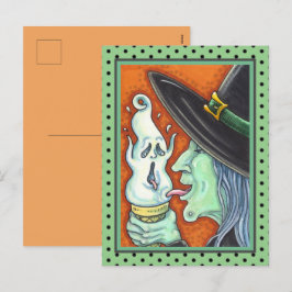 POSTAL FESTIVA CONO DE CREMA DE HIELO, HALLOWEEN