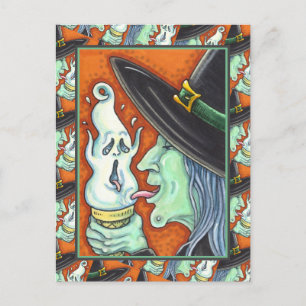 POSTAL FESTIVA CONO DE CREMA DE HIELO, HALLOWEEN