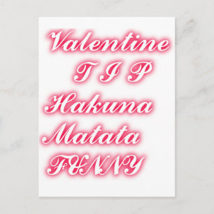 Postal Festiva Consejo de San Valentín: Hakuna Matata Gracioso Ar