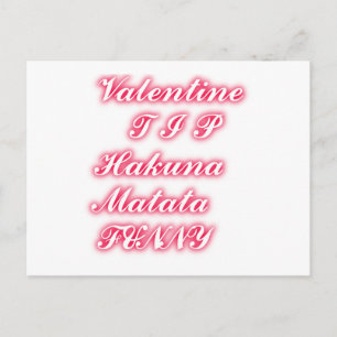 Postal Festiva Consejo de San Valentín: Hakuna Matata Gracioso Ar