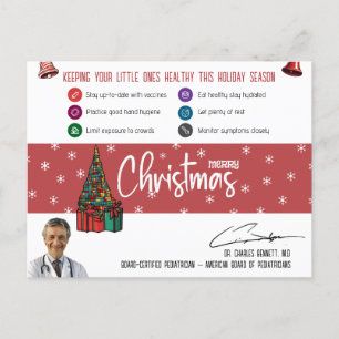 Postal Festiva Consejos de salud para Navidades pediatras para ni
