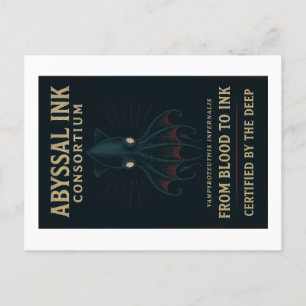 Postal Festiva Consorcio de tinta abissal - de la sangre a la tin