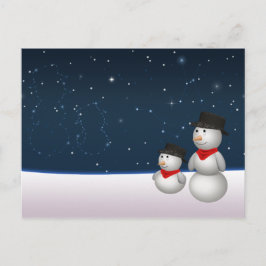 Postal Festiva Constelación Cute Snowmen