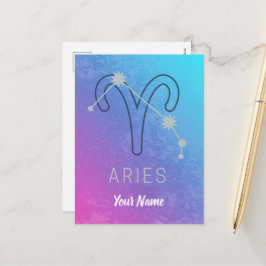 Postal Festiva Constelación de Aries Zodiac Star Sign Horoscope