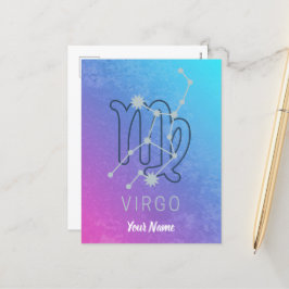 Postal Festiva Constelación del Horóscopo de Signo Zodiaco Virgo