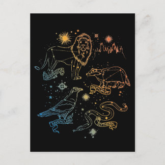 Postal Festiva Constelaciones de las Casas de HOGWARTS™ Arcoíris