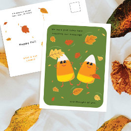 Postal Festiva Contando Bendiciones | Caramelo Verde de Otoño