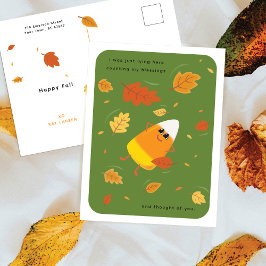 Postal Festiva Contando Mis Bendiciones | Caramelo Verde de Otoño