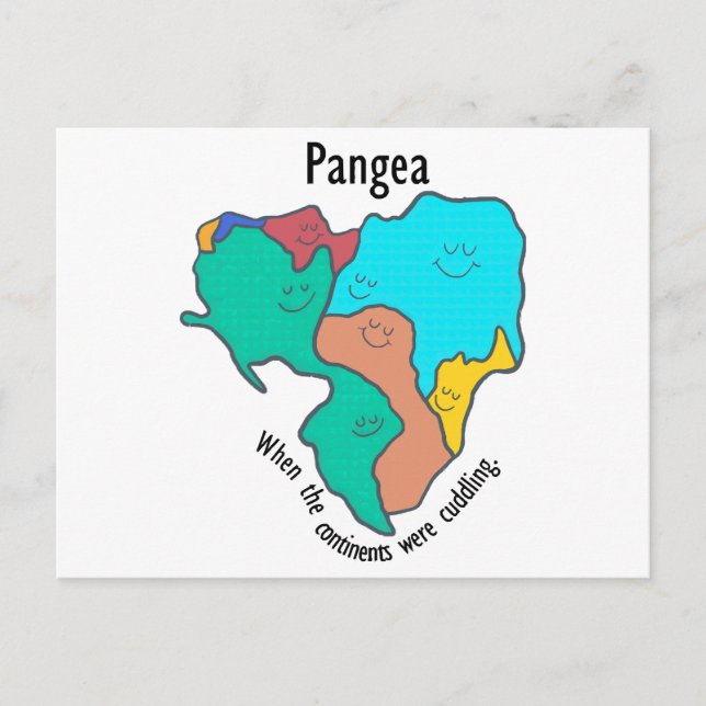 Postal Festiva Continentes Pangea Cudling Multicolor (Anverso)