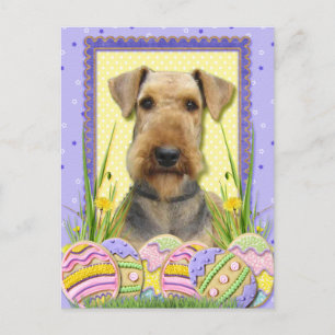 Postal Festiva Cookies de Huevo de Pascua - Airedale
