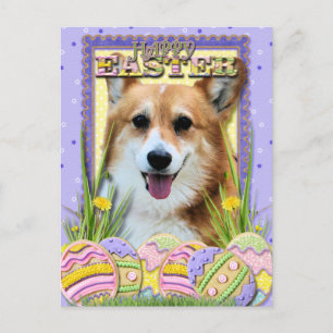 Postal Festiva Cookies de Huevo de Pascua - Corgi