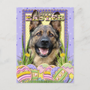 Postal Festiva Cookies de Huevo de Pascua - Pastor Alemán