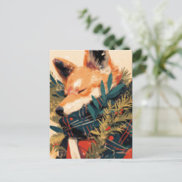 Postal Festiva Cool Shiba Inu in Christmas Winter