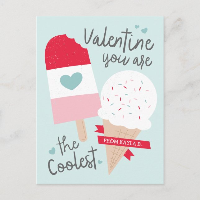 Postal Festiva Coolest Classroom Valentine (Anverso)