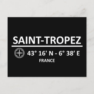 Postal Festiva Coordenadas Saint Tropez