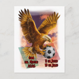 Postal Festiva Copa del Mundo 2026 en una