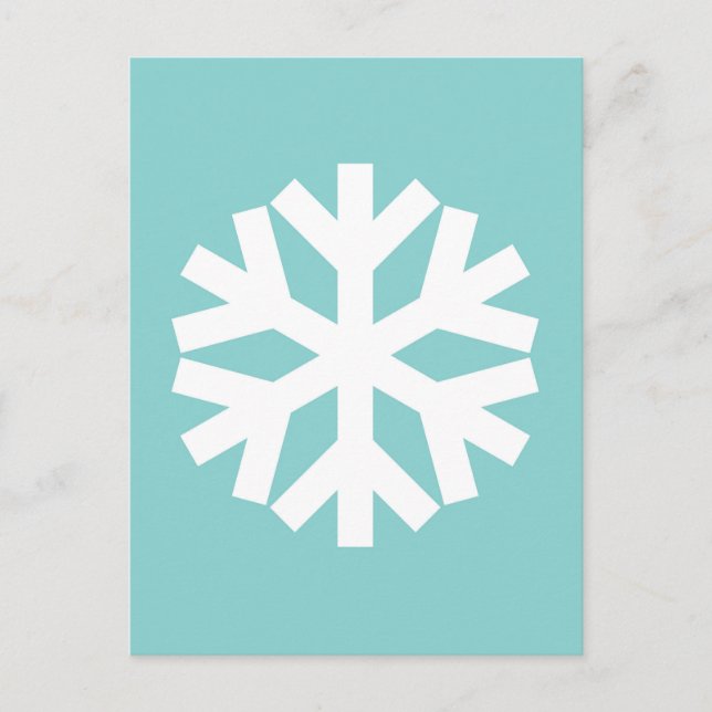 Postal Festiva Copo de nieve azul (Anverso)