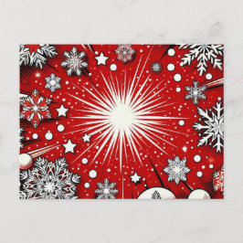 Postal Festiva Copos de nieve