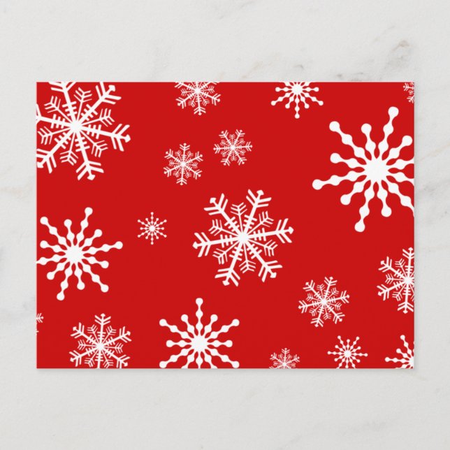 Postal Festiva Copos de nieve de vacaciones (Anverso)